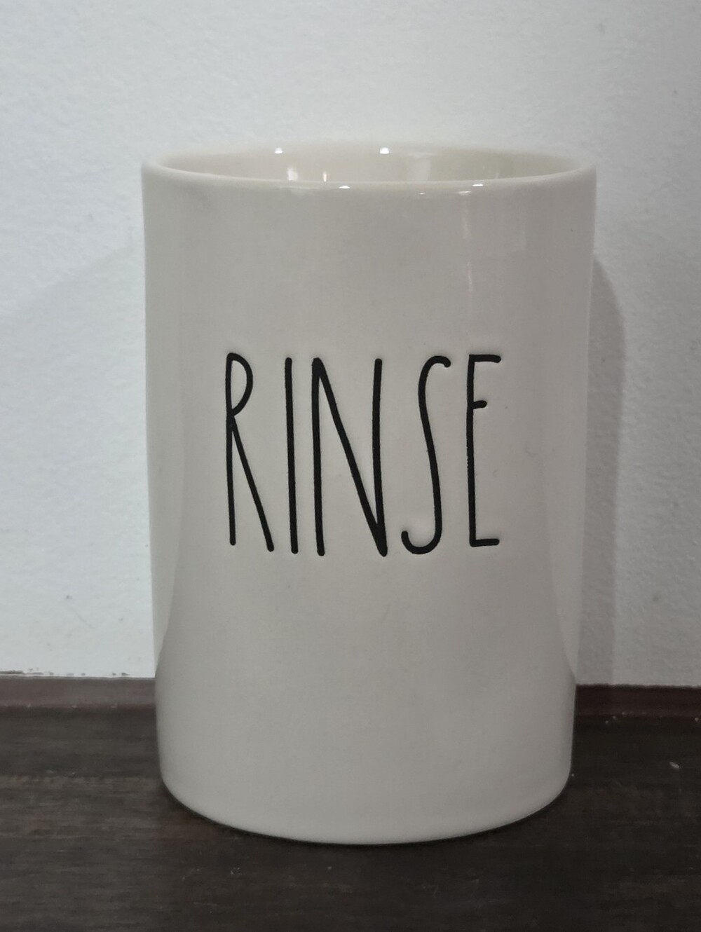 Rae Dunn Rinse Ceramic Bath Tumbler - White